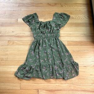 Altar’d State Green Floral Dresss